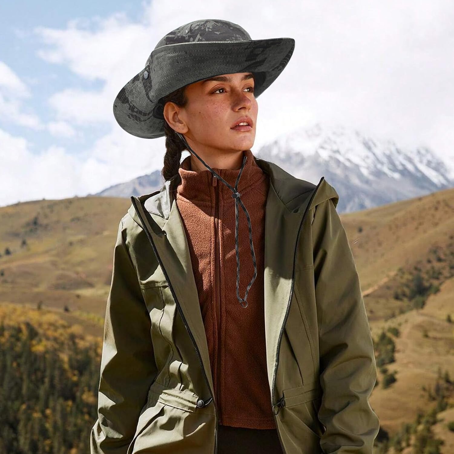 Thumbnail 4 de YAMEIZE Summer UPF50+ Bucket Hat Waterproof – Adjustable Safari Hat for Women & Men