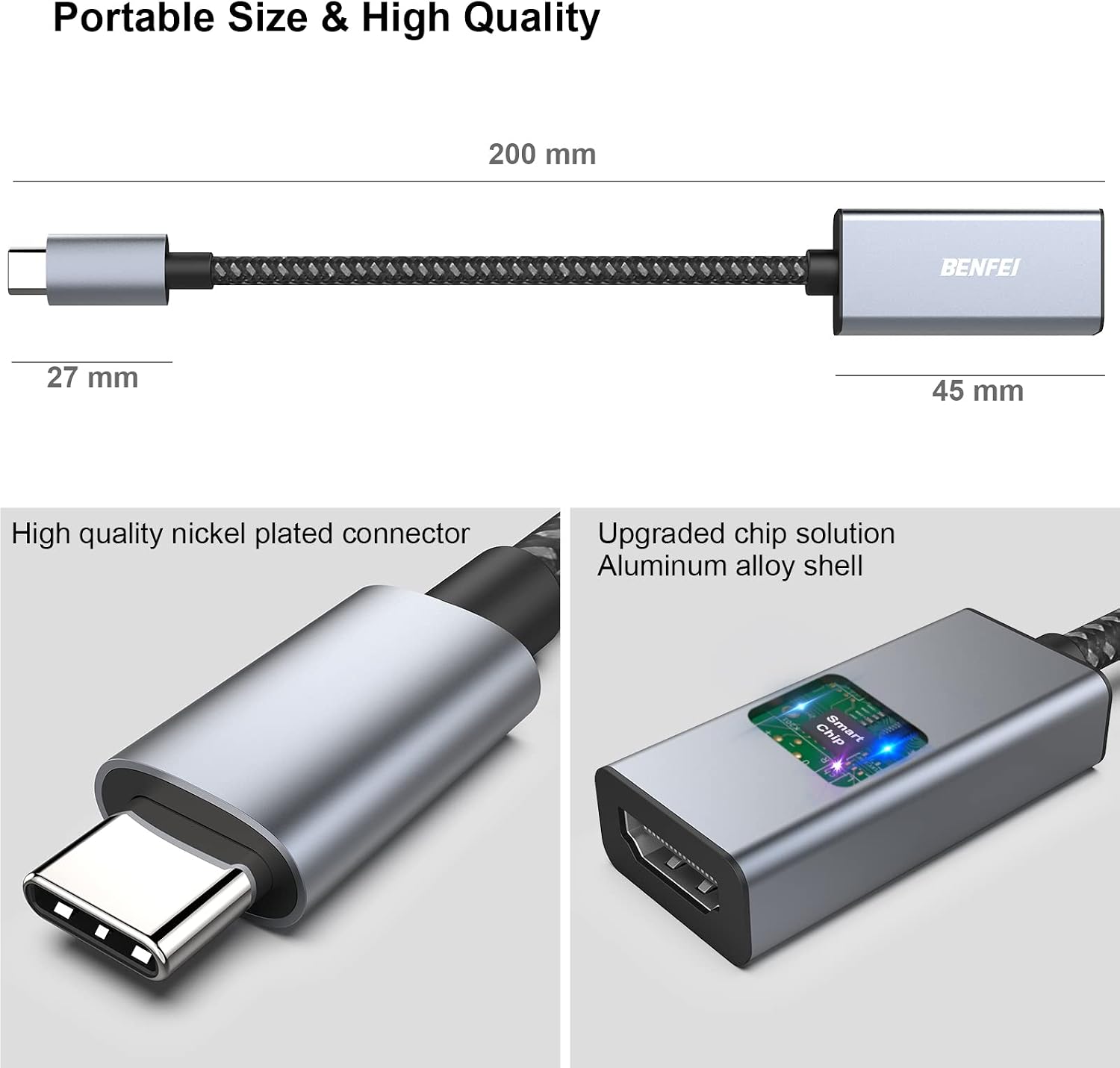 Thumbnail 5 de BENFEI Adattatore USB‑C a HDMI 2 pz