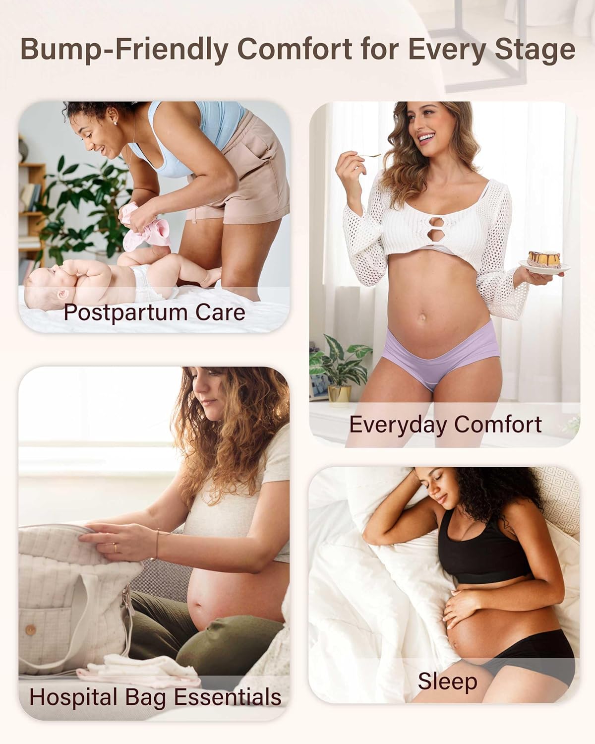 Thumbnail 4 de Intimate Portal Schwangerschaftsunterhosen – Unterbauch-Umstandsunterwäsche und Postpartum Boycut-Slips