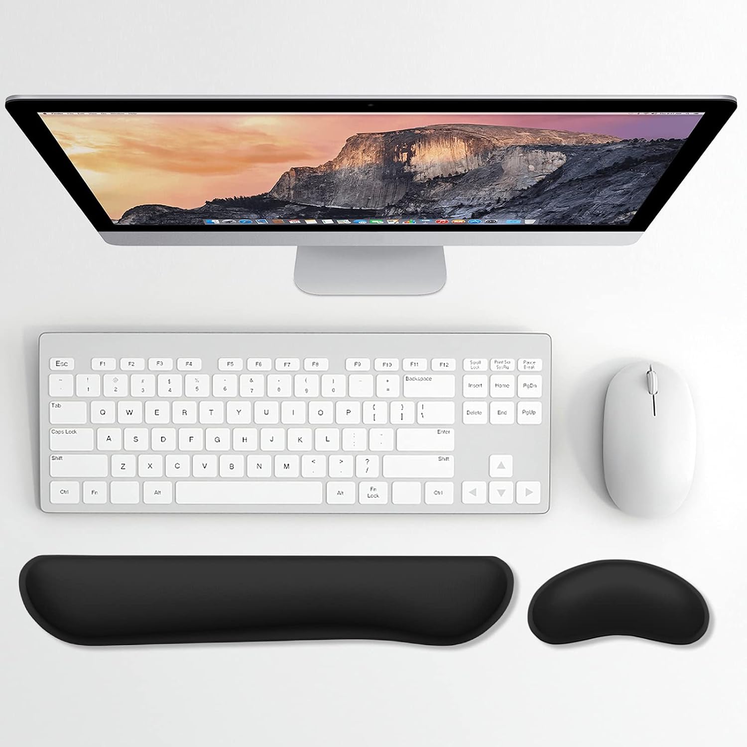 Detalle 2 de Dapesuom Vergrößertes Tastatur-Handgelenkauflage – memory-schaumgepolsterte Unterlage für Tastatur und Maus