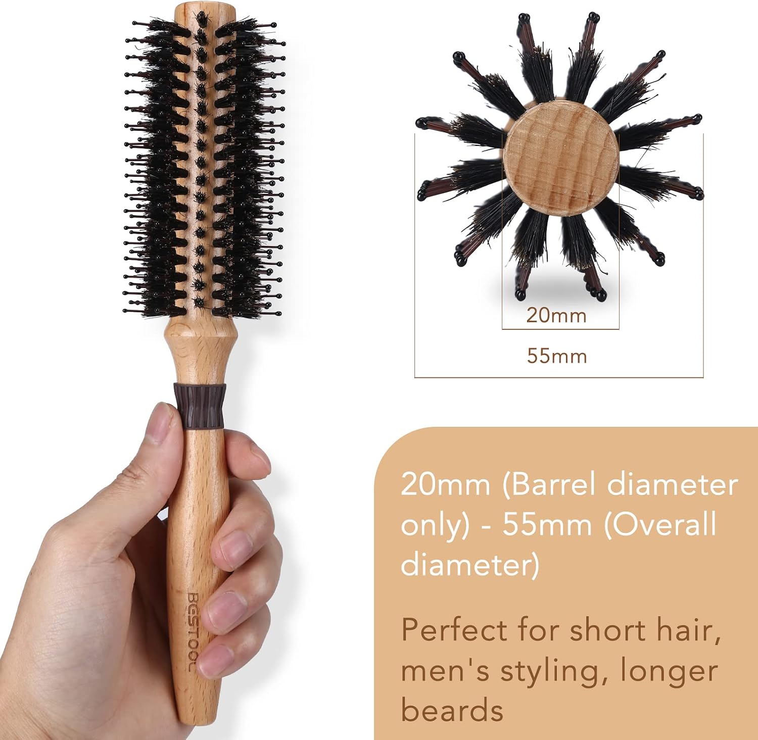 Detalle 2 de BESTOOL Brosse ronde brushing 20 mm