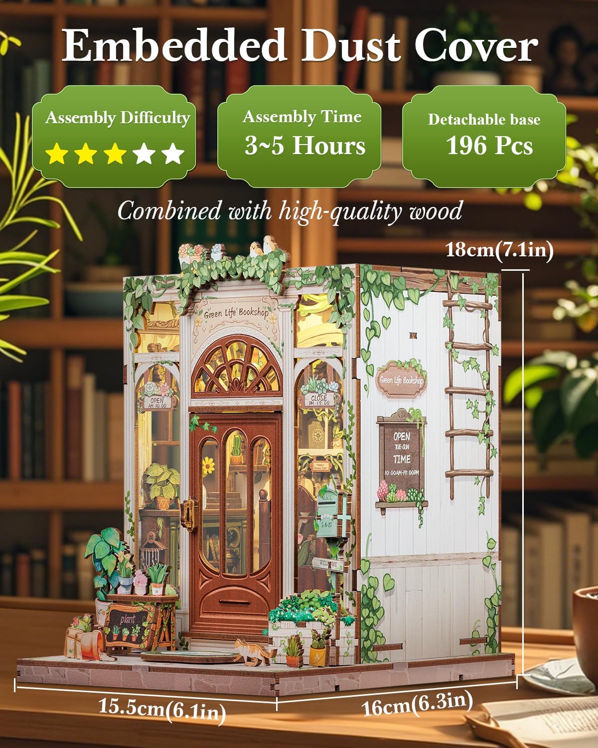 Thumbnail 2 de Cutefun Book Nook Miniatur-Diorama