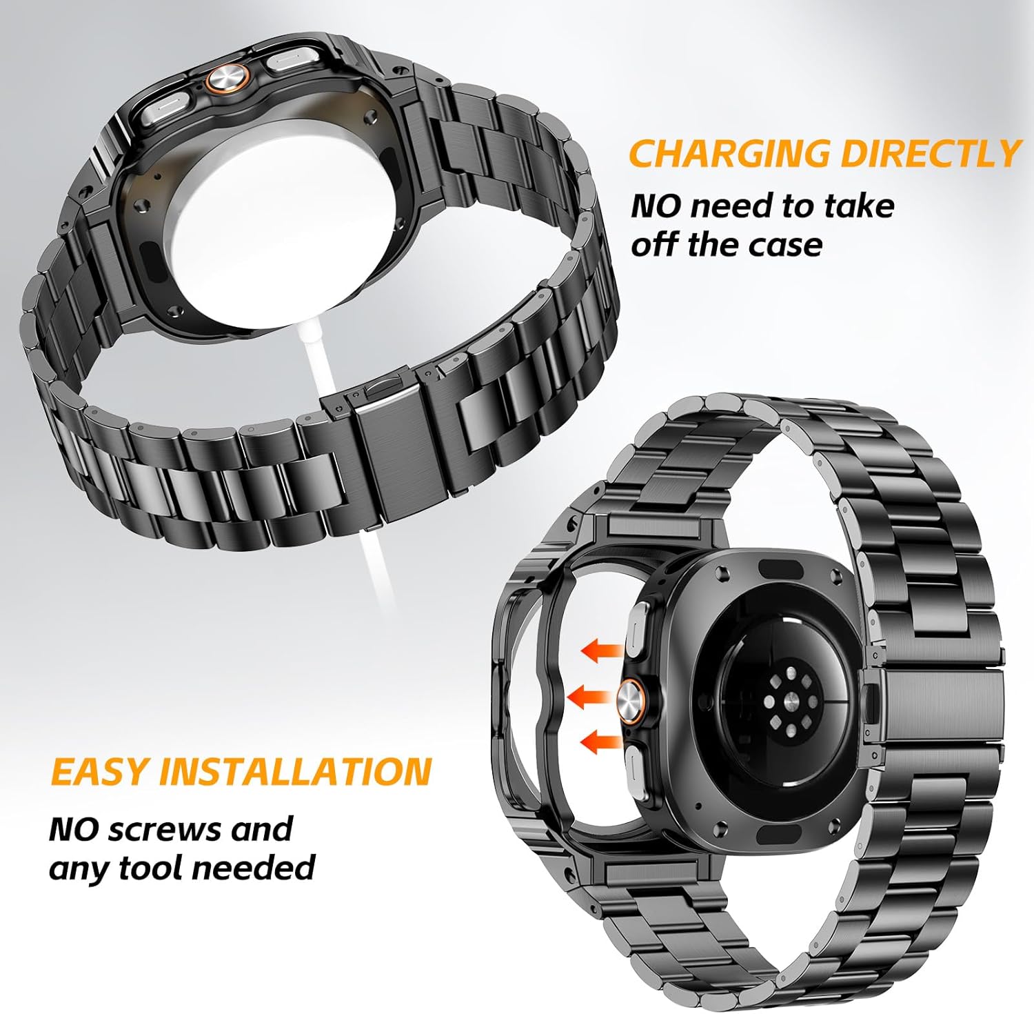 Thumbnail 3 de SUPLINK Metal Case with Band for Galaxy Watch (stainless steel protective strap)