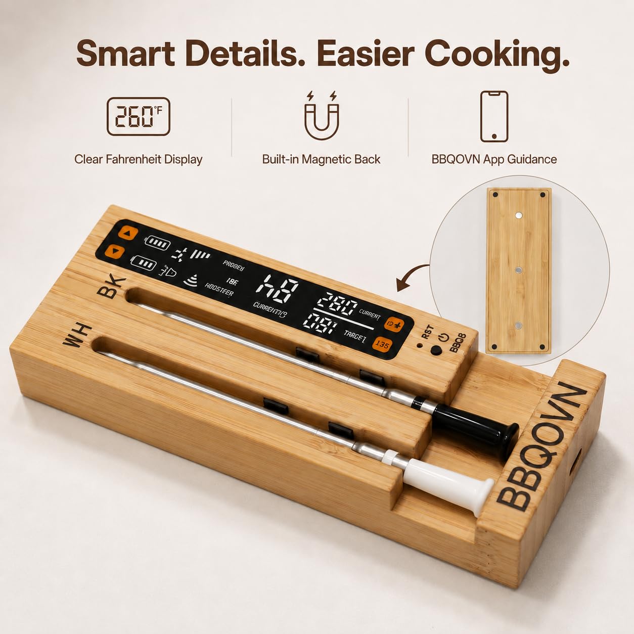 Thumbnail 4 de BBQOVN WiFi Sub-1G Wireless Meat Thermometer with 7 NIST-Certified Sensors