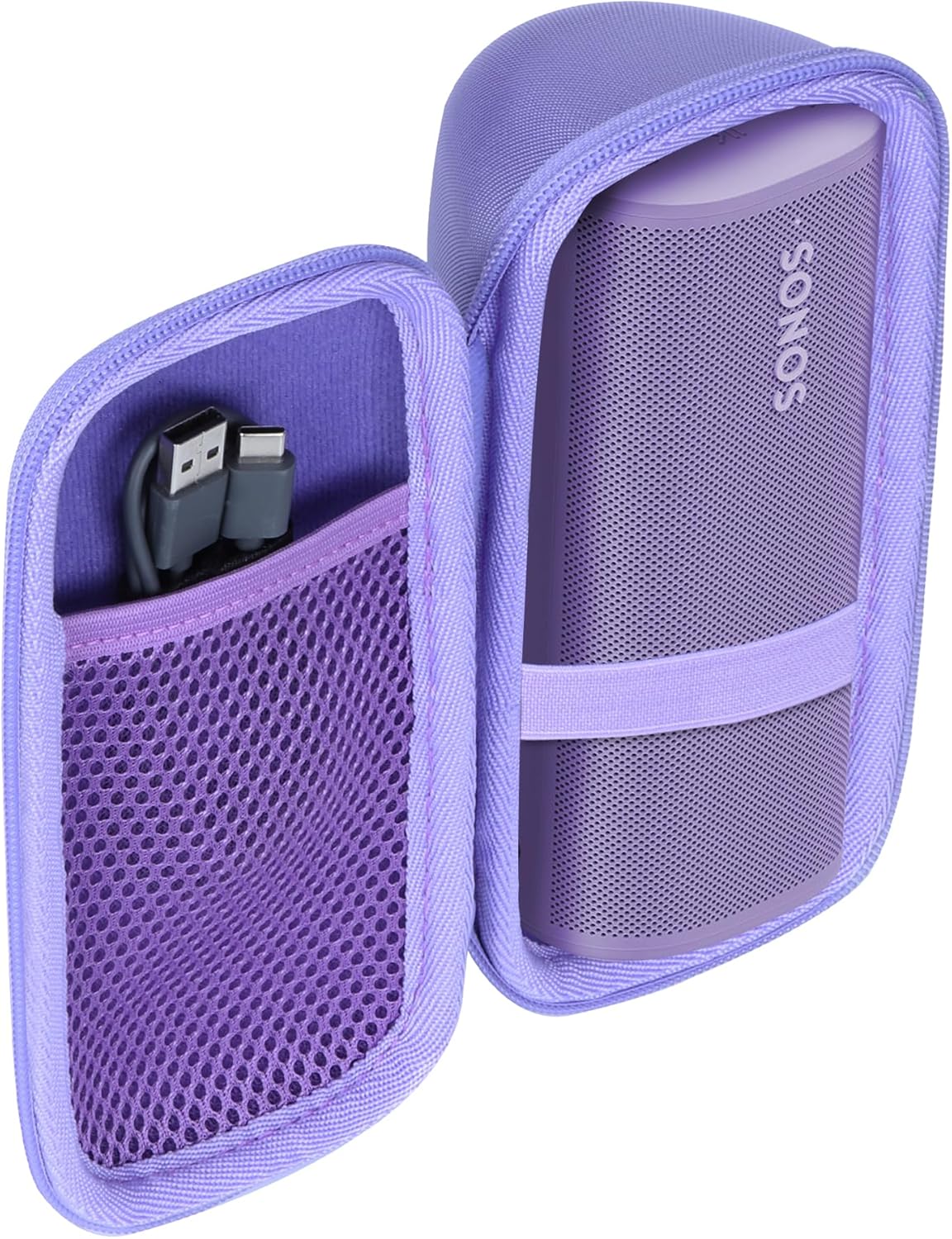 Detalle 2 de Lebakort Hartschutzhülle für Sonos Roam / Roam 2 – robustes Etui aus Nylon und EVA