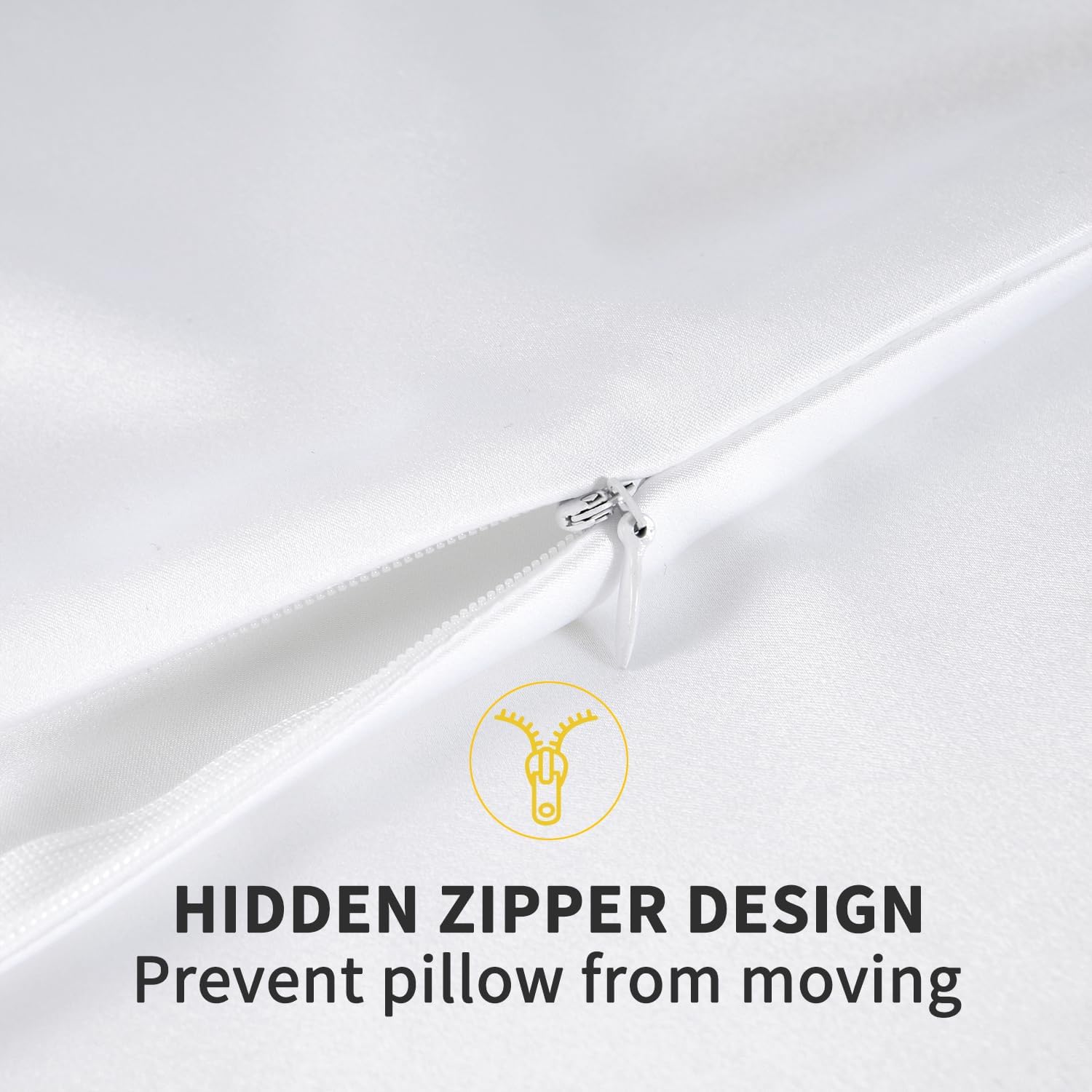 Thumbnail 6 de ZIMASILK 100% Mulberry Silk Pillowcase 2-Pack (White, 50x75 cm) with Hidden Zipper