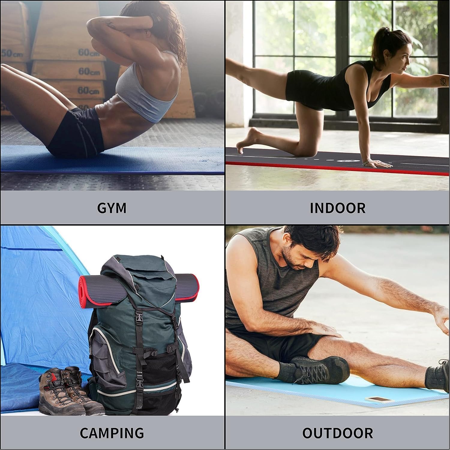 Thumbnail 6 de PROIRON Tapis de Yoga Epais 10MM – Antidérapant, 183 × 66 cm