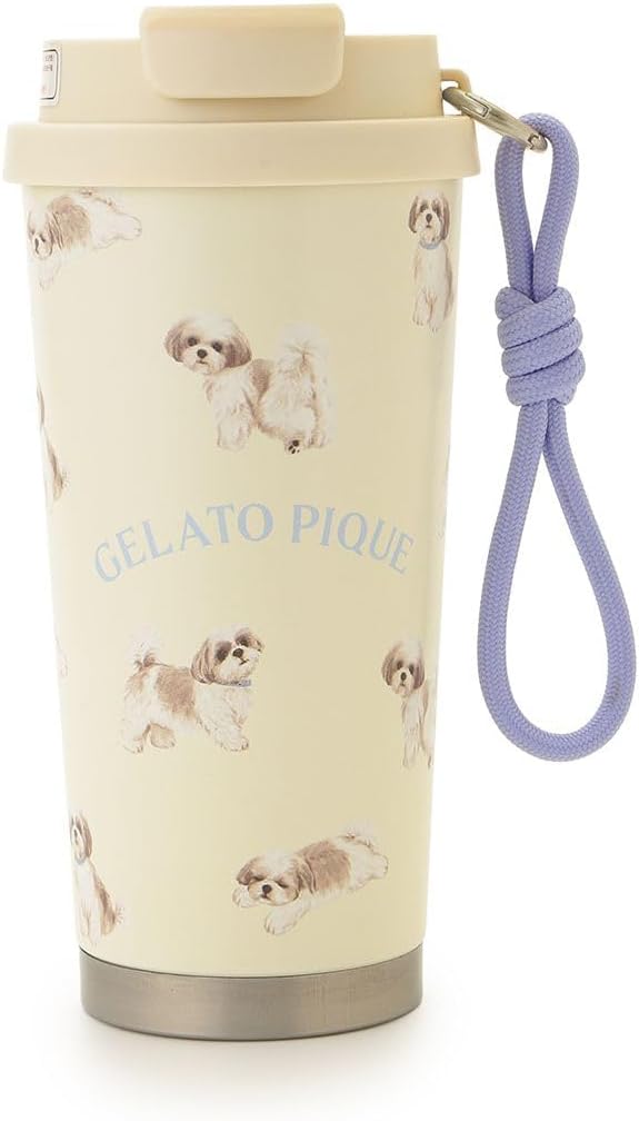 Detalle de gelato pique PWGG264645 お散歩ドッグ柄タンブラー、犬種別プリントと着脱式パラコード