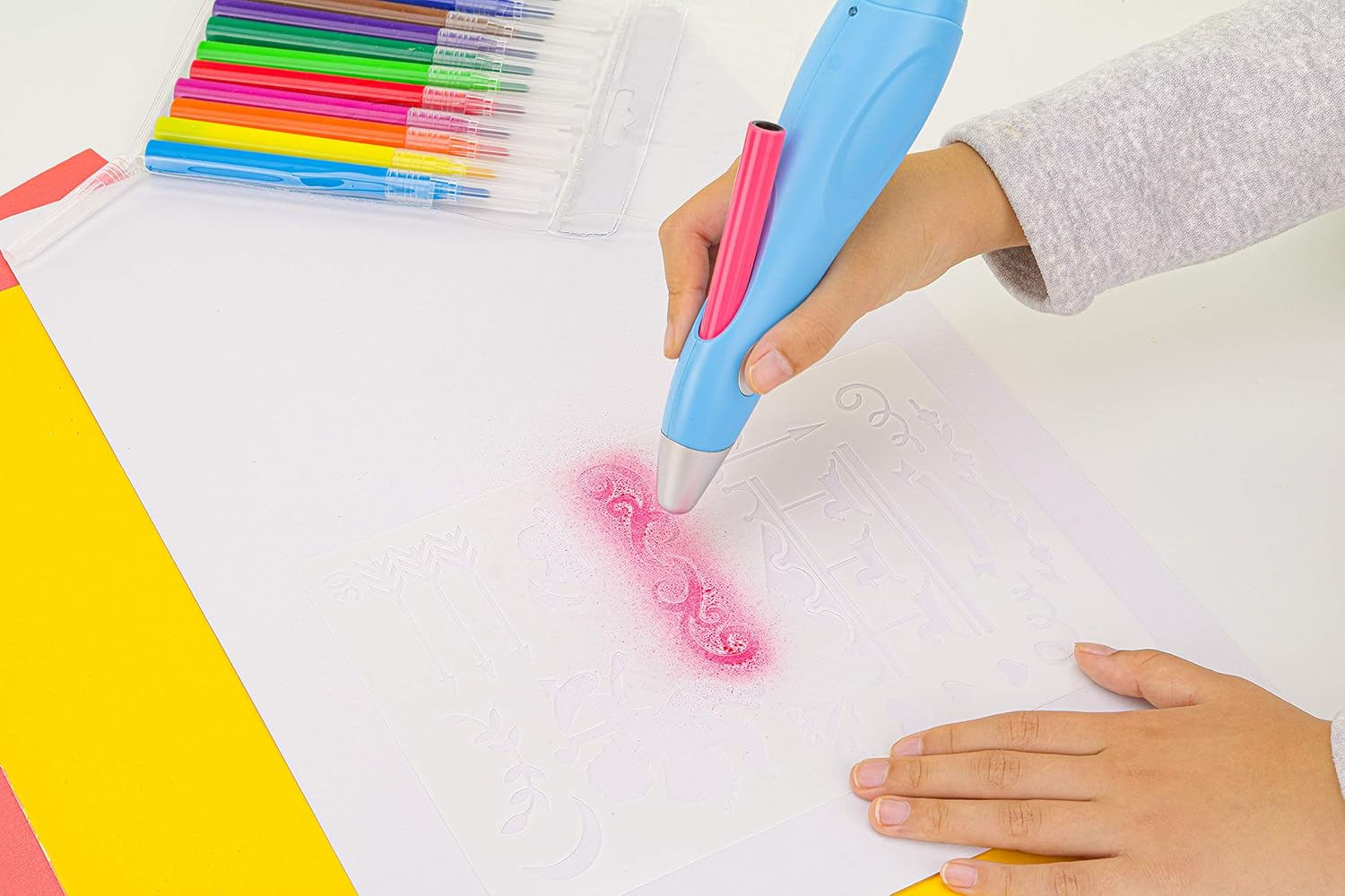 Thumbnail 6 de Peach elektrischer Airbrush Stift – 12 Farben inkl. 70+ Vorlagen – PO150