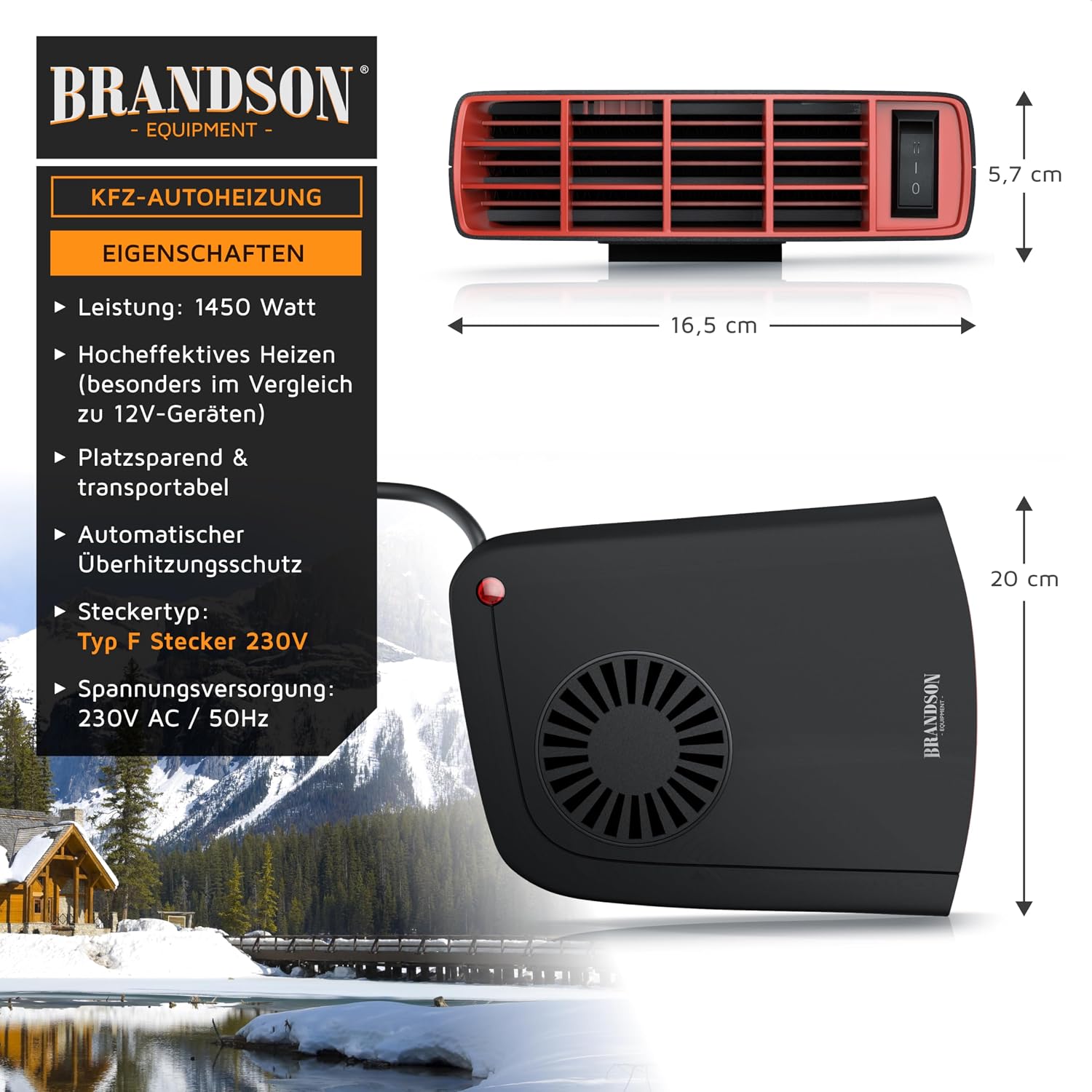 Detalle 2 de Brandson Komfort KFZ-Heizung 1450W