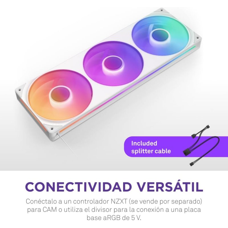 Thumbnail 2 de Nzxt F360 RGB ventiladores 360mm Blanco 📷