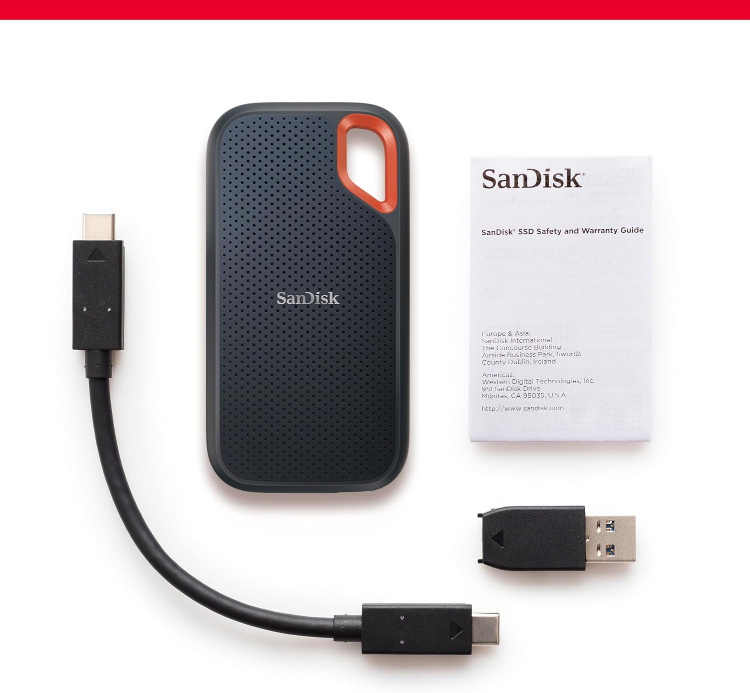 Detalle de SanDisk 2TB Extreme Portable SSD (Older Model) – NVMe on the go