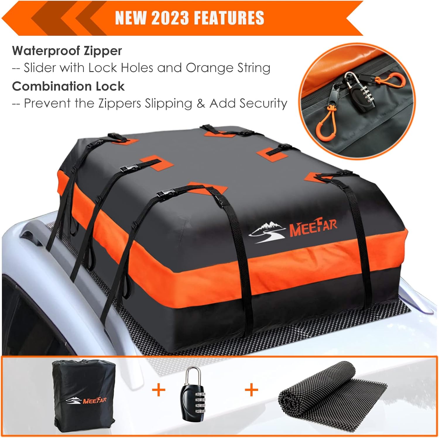 Detalle 2 de MeeFar XBEEK Roof Cargo Bag 20 cu ft