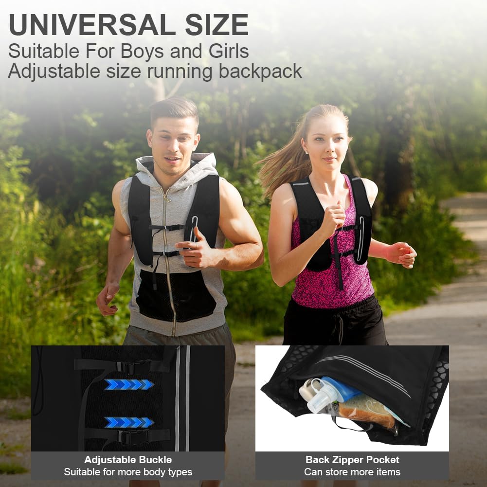 Detalle de Alaoo Laufweste Damen und Herren – Ultraleichter Multifunktional-Rucksack für Laufen, Camping und Wandern