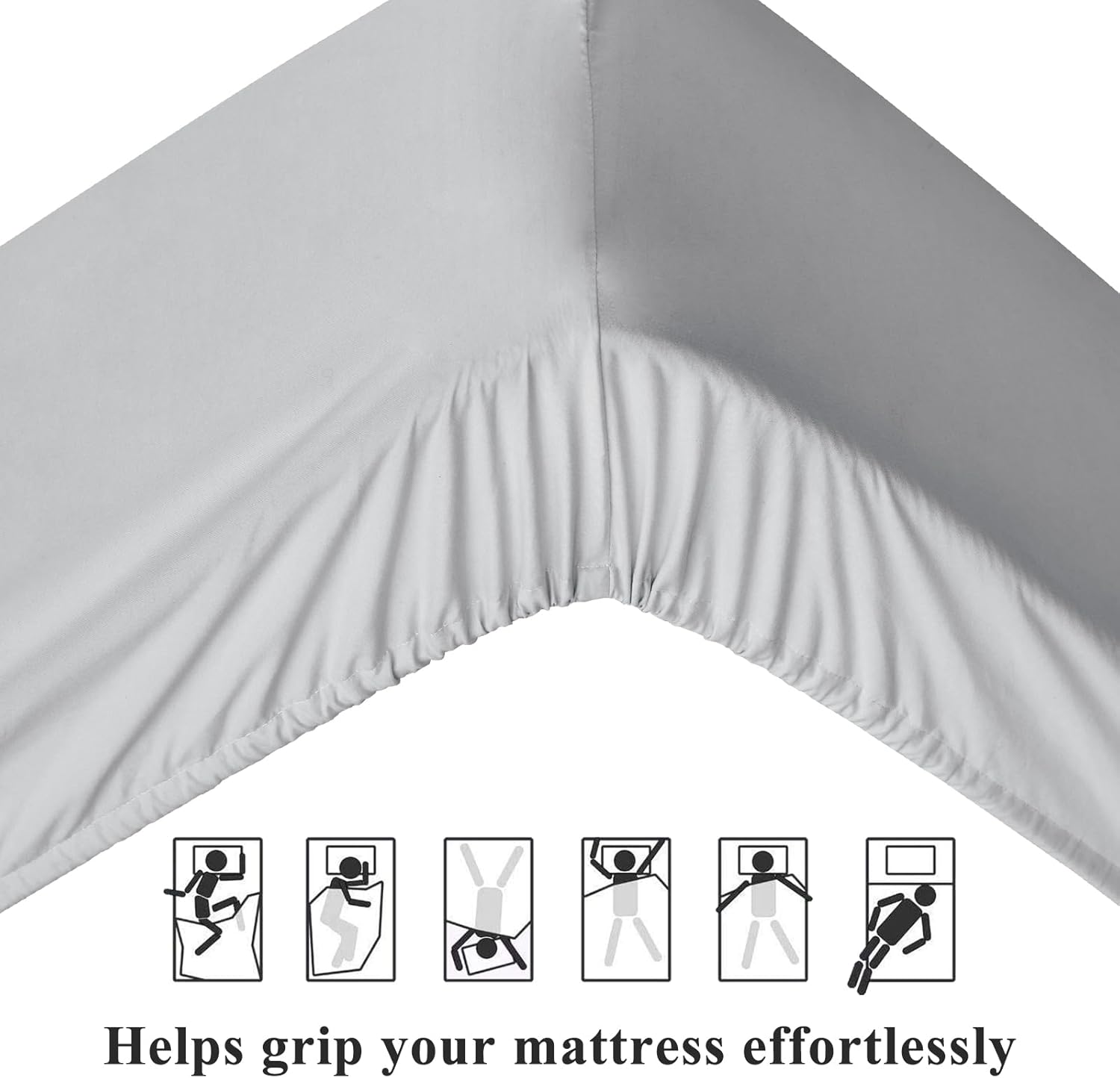 Thumbnail 5 de Aisbo King Size Fitted Sheet 150x200cm