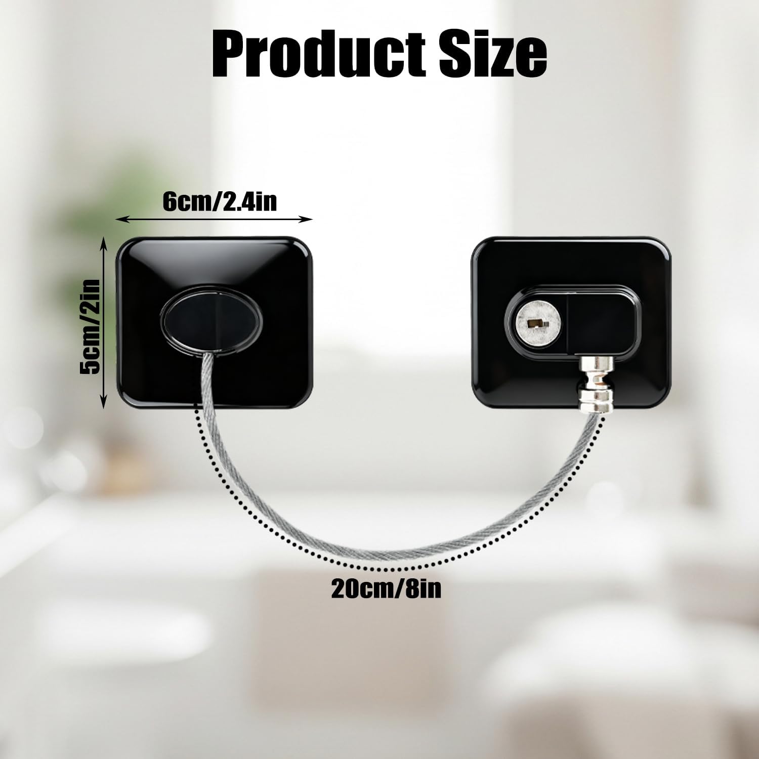 Thumbnail 1 de FIGCY 4 Pack Fridge Locks with Keys – Adhesive child safety latches for cupboards, drawers and more