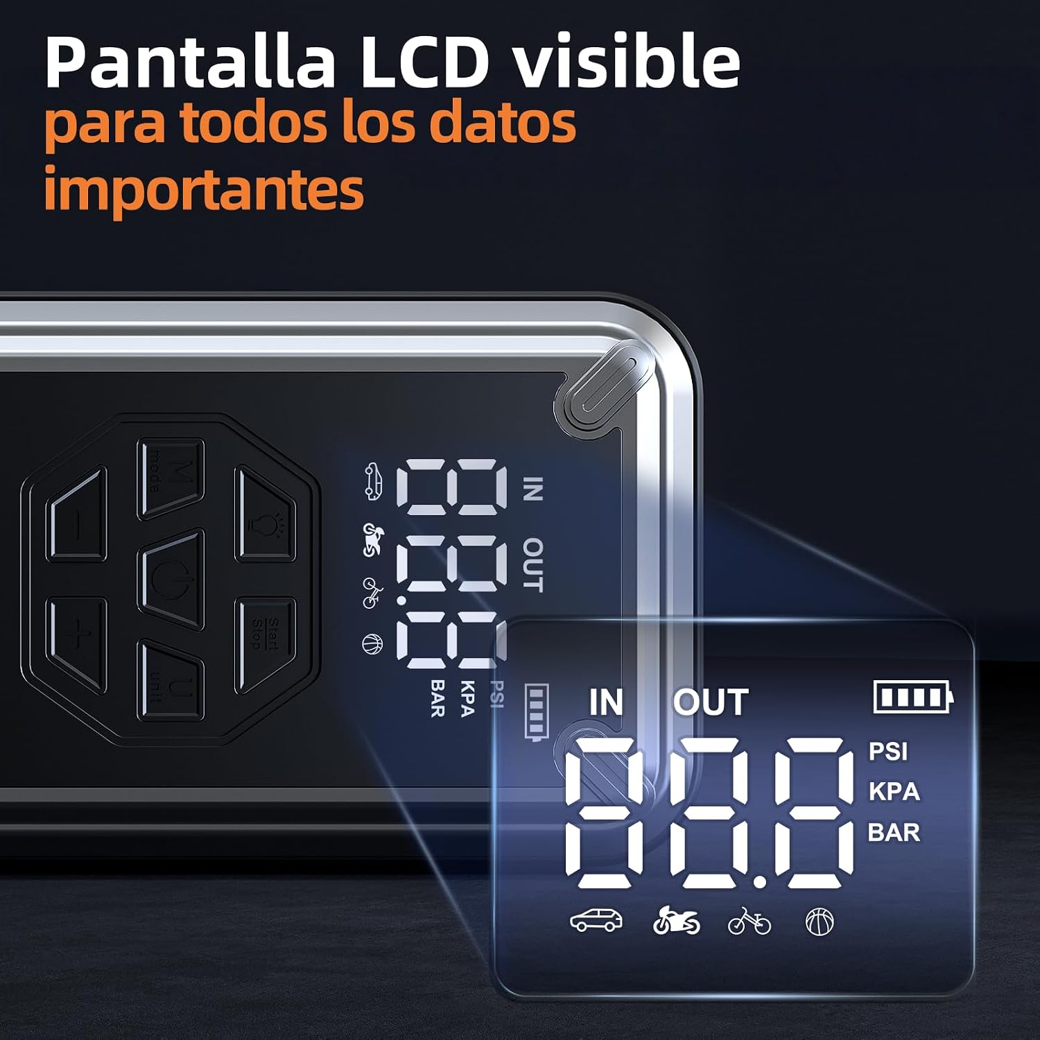 Detalle 2 de Acmount W160 7000A Arrancador y Compresor