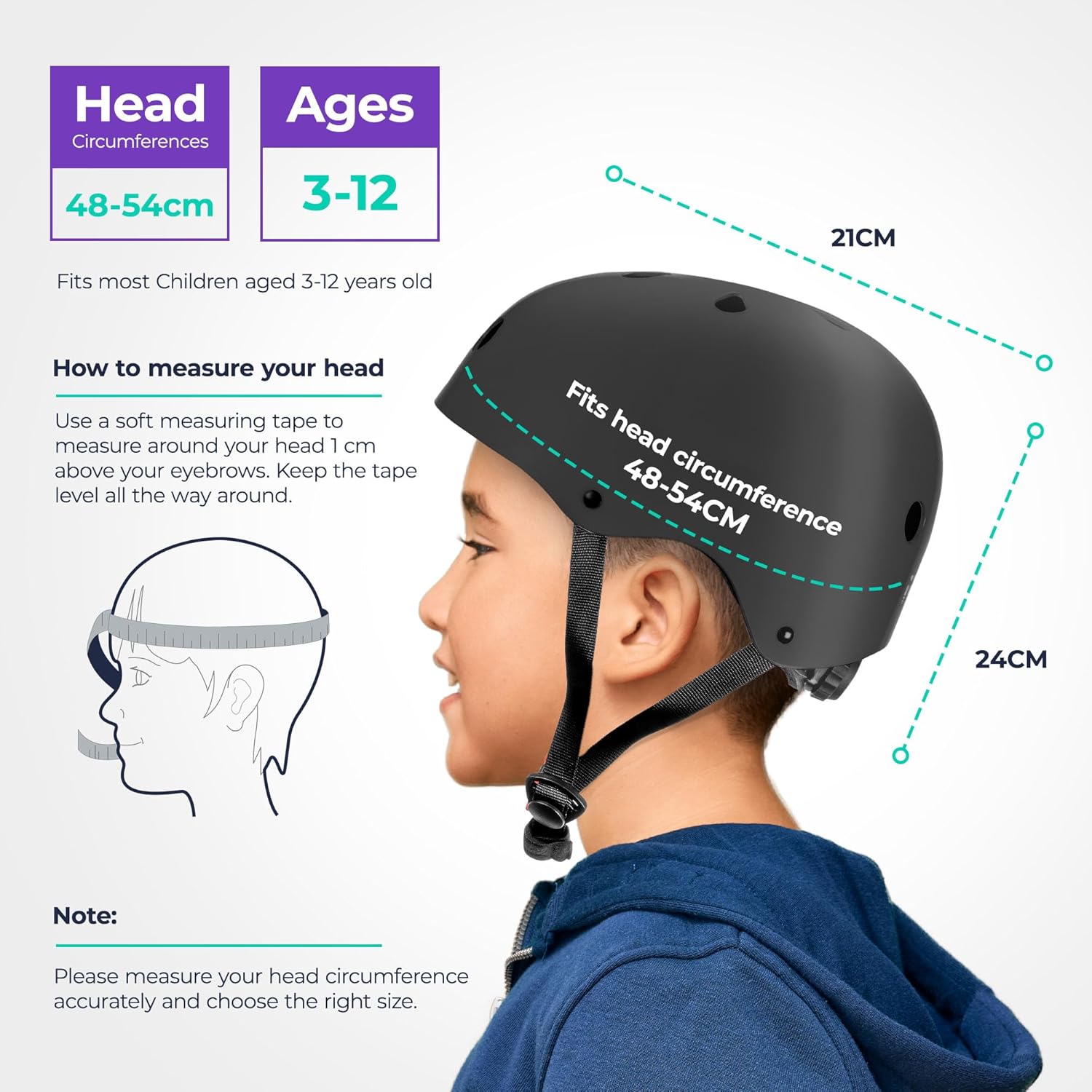 Thumbnail 6 de Niftii Kids Helmet with Pads: Adjustable Multi-Sport Safety Gear for 3–15 Years