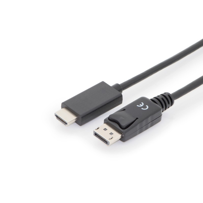 Detalle de Digitus Cable Adaptador DisplayPort a HDMI 1 m (DP Macho – HDMI A Macho) para 4K/2K a 60 Hz