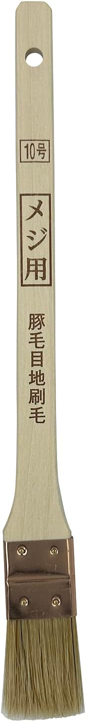 Detalle 2 de ハンディ・クラウン 平 10号 豚毛目地刷毛 高粘度塗料向け・長毛・強いコシ