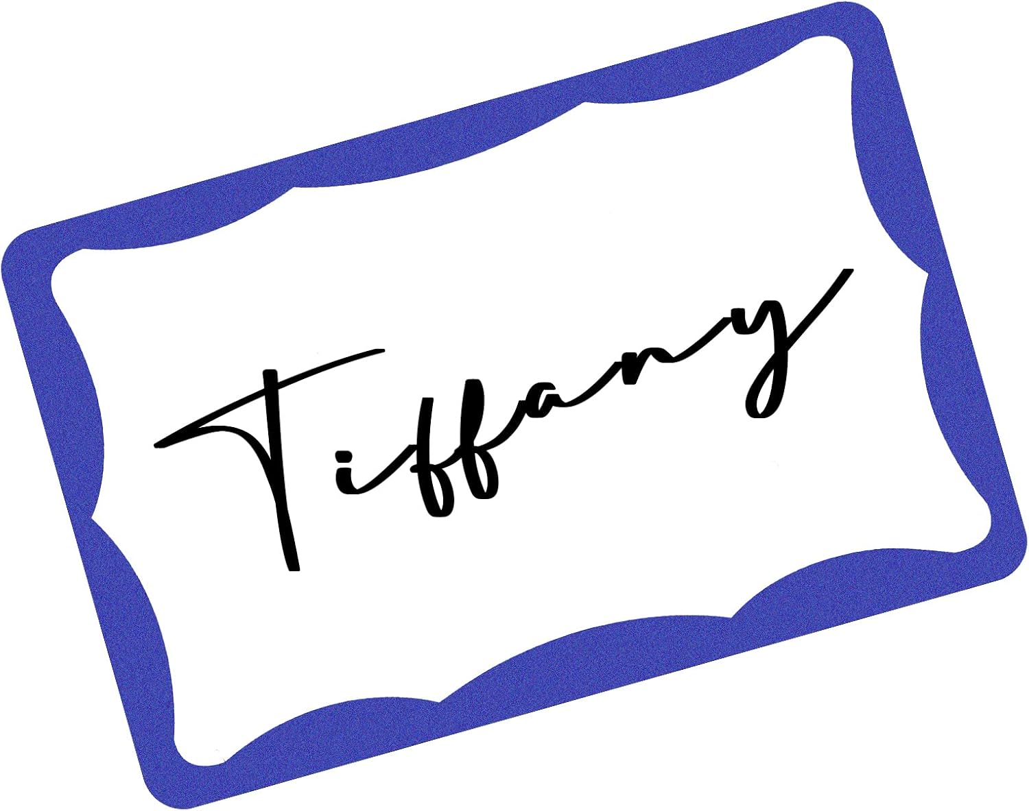 Detalle de Utron TF004 Name Tag Stickers, 3in x 2in White Labels with Blue Border