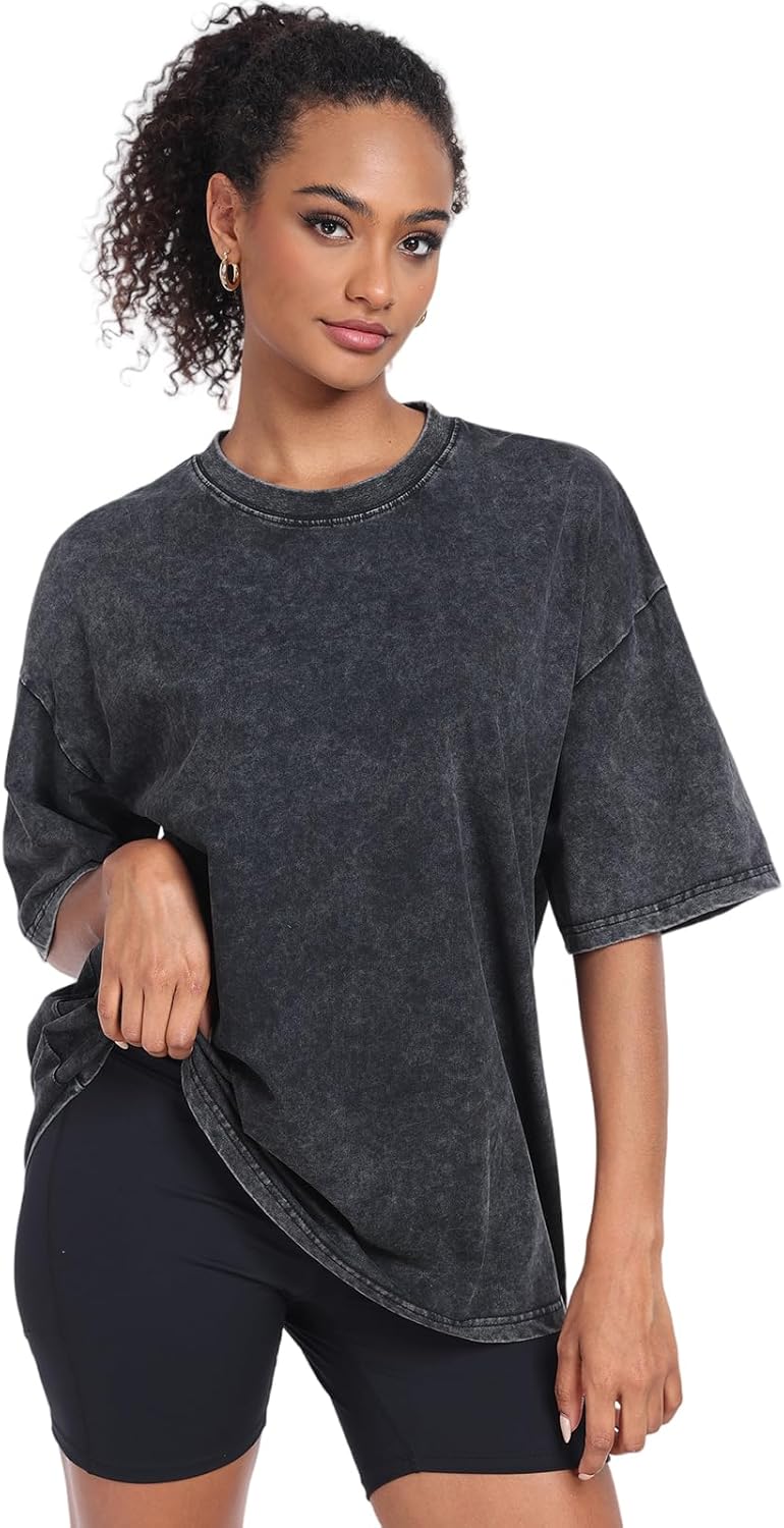 Detalle 2 de Washed Vintage Oversized T-Shirt Baggy Tee