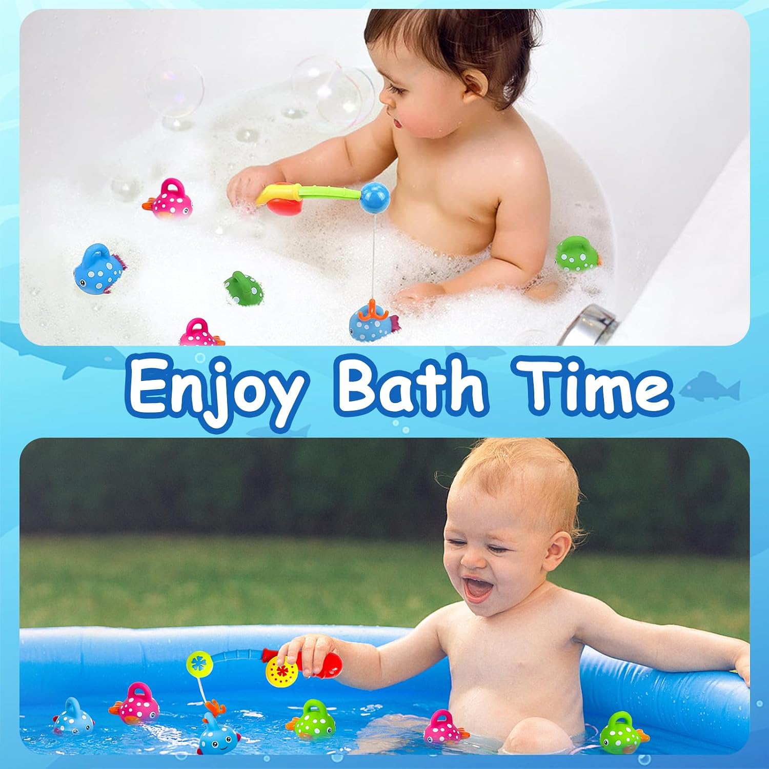 Thumbnail 3 de Baby Bath Toys Fishing Game 6-piece set