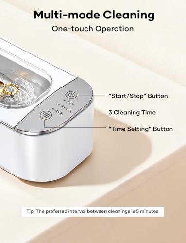 Detalle de Vpcok Direct 450ml Ultrasonic Cleaner, 45,000Hz with 3 Timer Settings