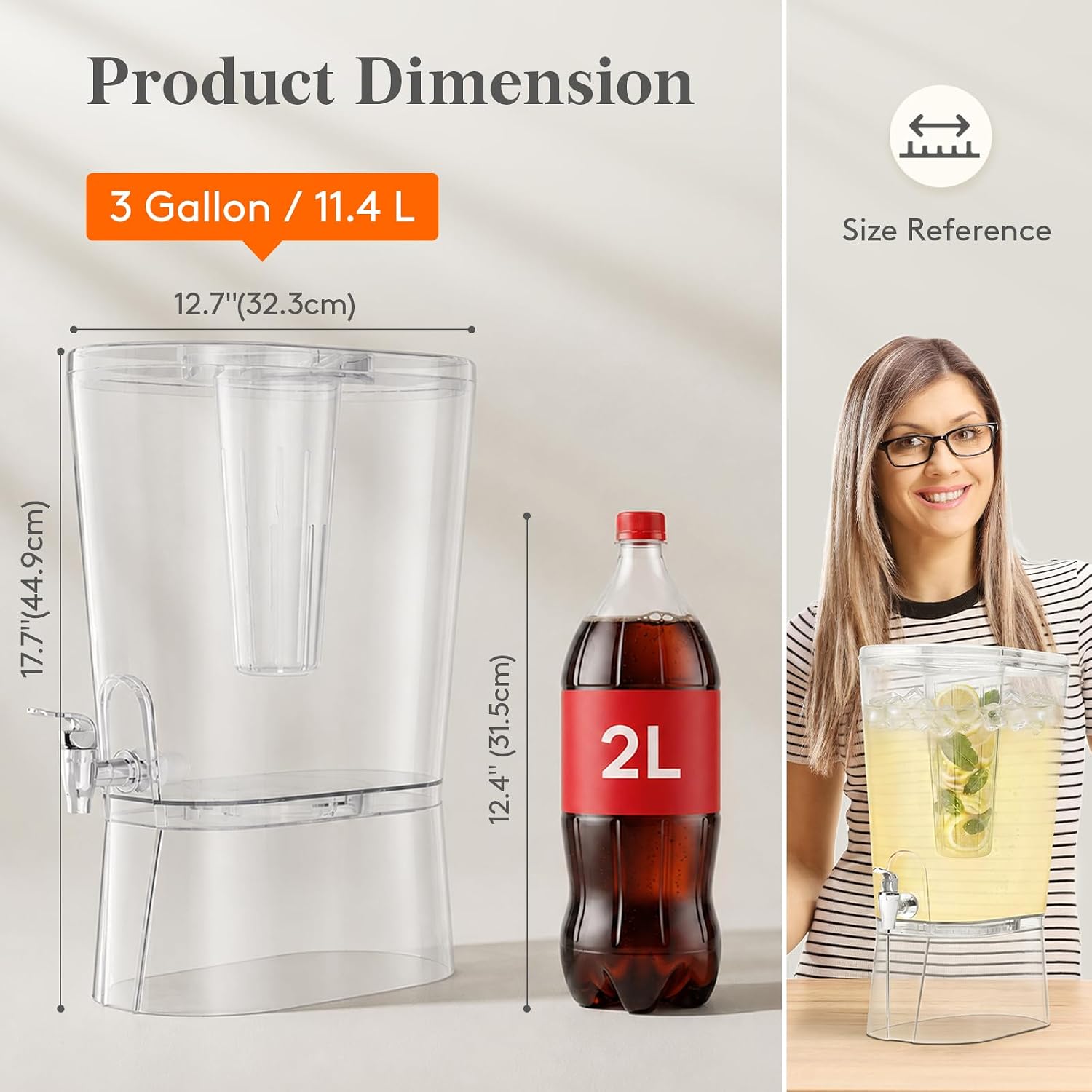 Thumbnail 1 de Lifewit 3 Gallon Drink Dispenser for Parties: Large, BPA-Free, Leak-Proof Beverage Container