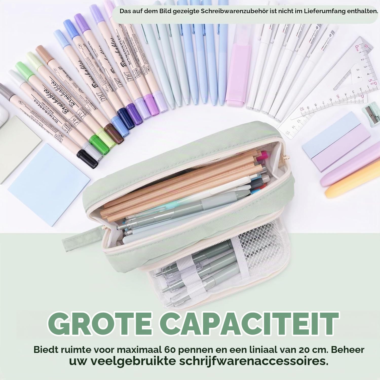 Thumbnail 2 de COLOCASTLE C2XCB02 etui met 3 vakken, 20 x 12 x 5 cm, lichtgroen