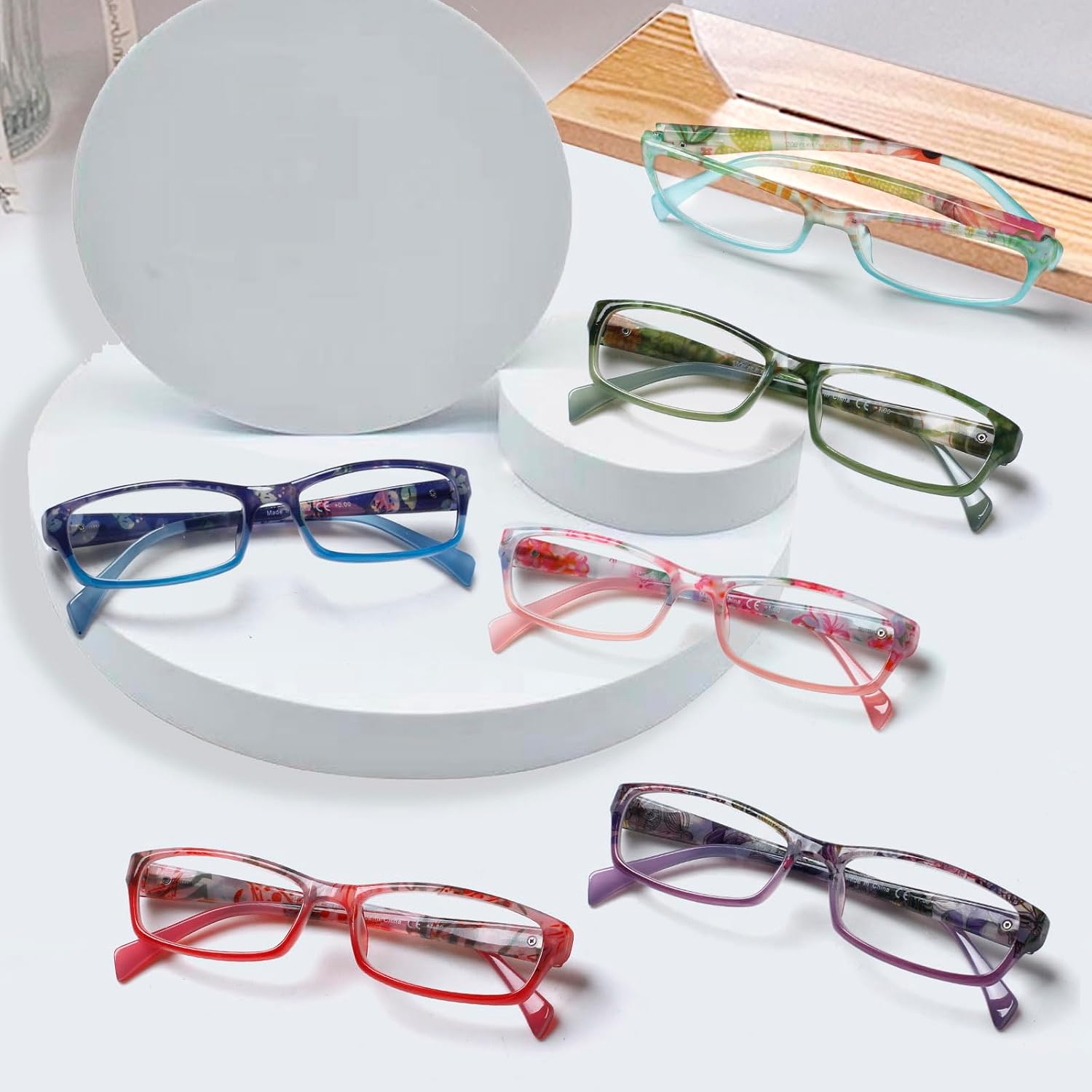 Thumbnail 4 de COJWIS 6er Pack Lesebrille mit Blaulichtfilter – Damen, Federscharnier, UV-Schutz