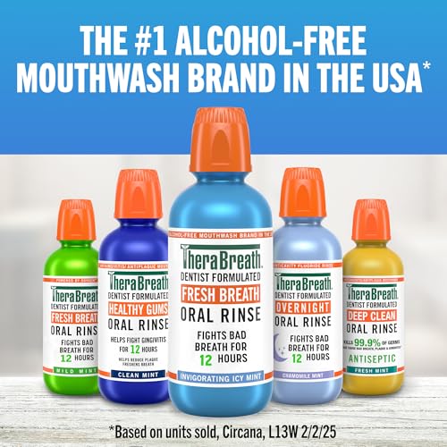 Thumbnail 7 de TheraBreath Fresh Breath Mouthwash, Icy Mint, Alcohol-Free – 2-Pack (16 Fl Oz each)