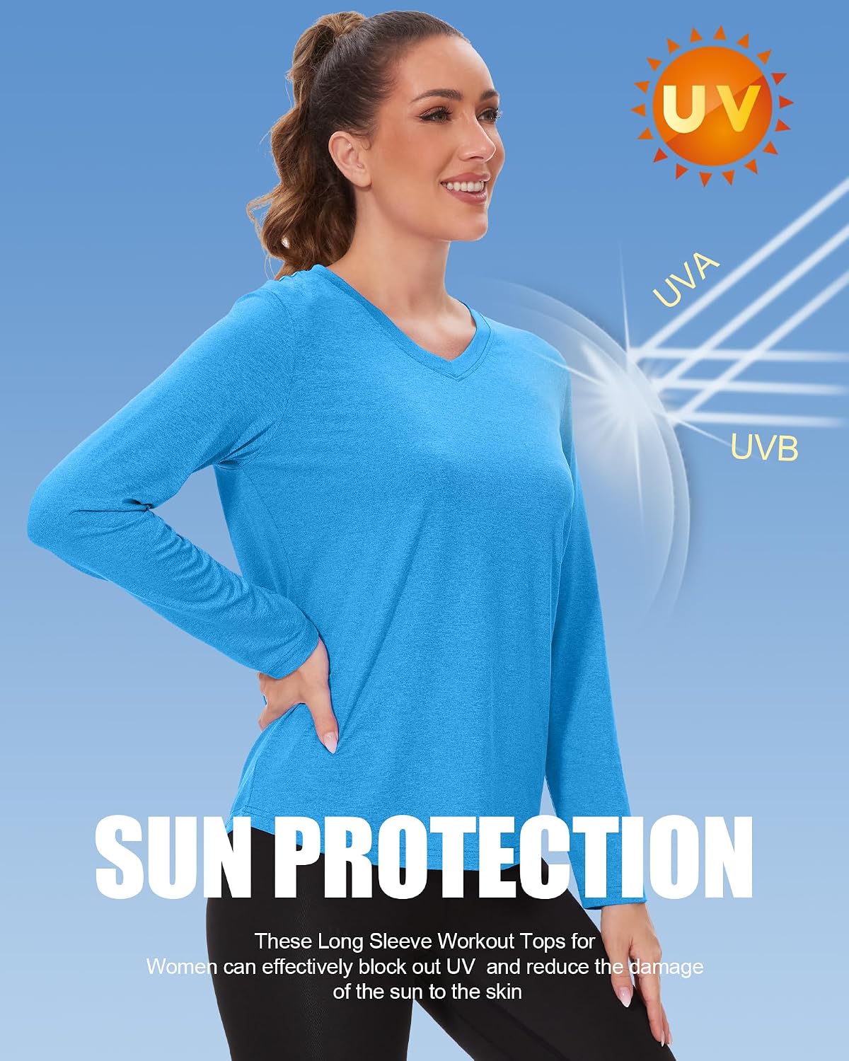 Thumbnail 4 de Rolimaka 7-Pack Women’s Long Sleeve Athletic Shirts with UPF 50+ UV Protection
