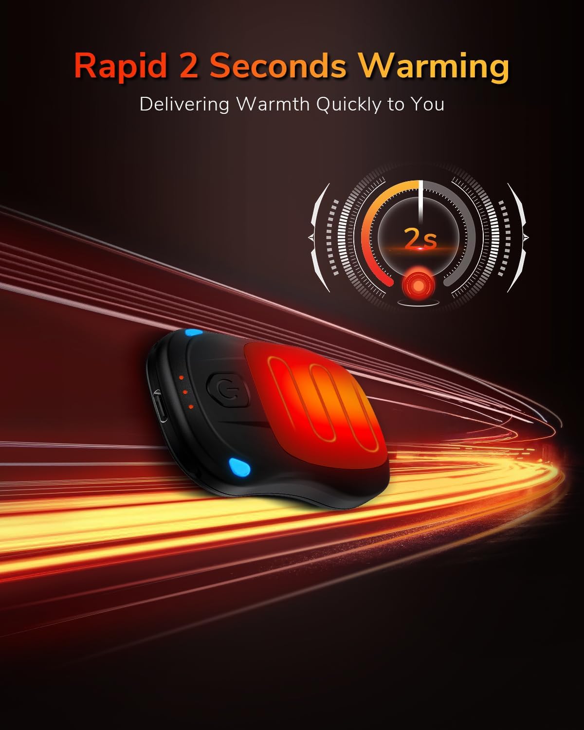 Detalle de VTHW TT-06 oplaadbare handwarmer, 2-pack met 3 warmtestanden