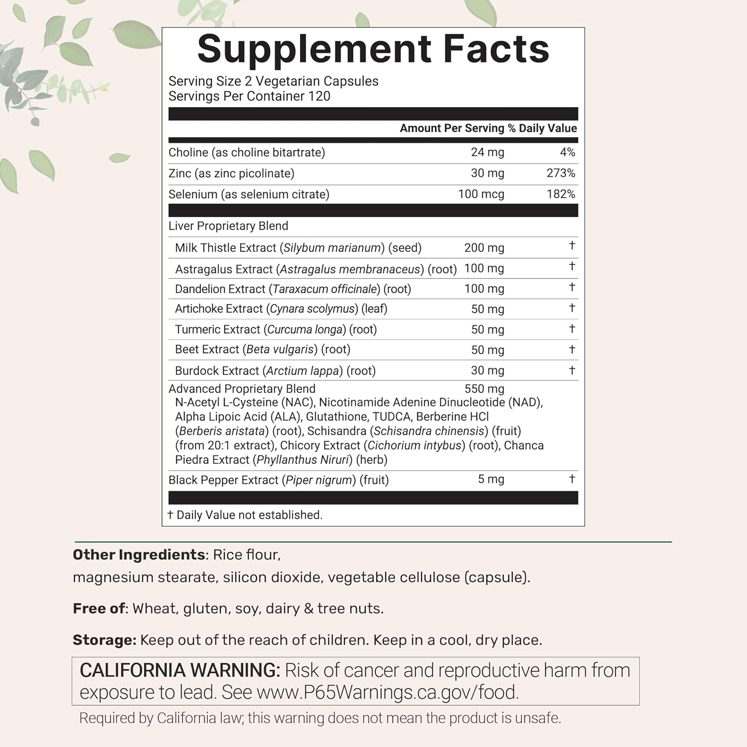 Detalle de Micro Ingredients Liver Supplement 240 Capsules