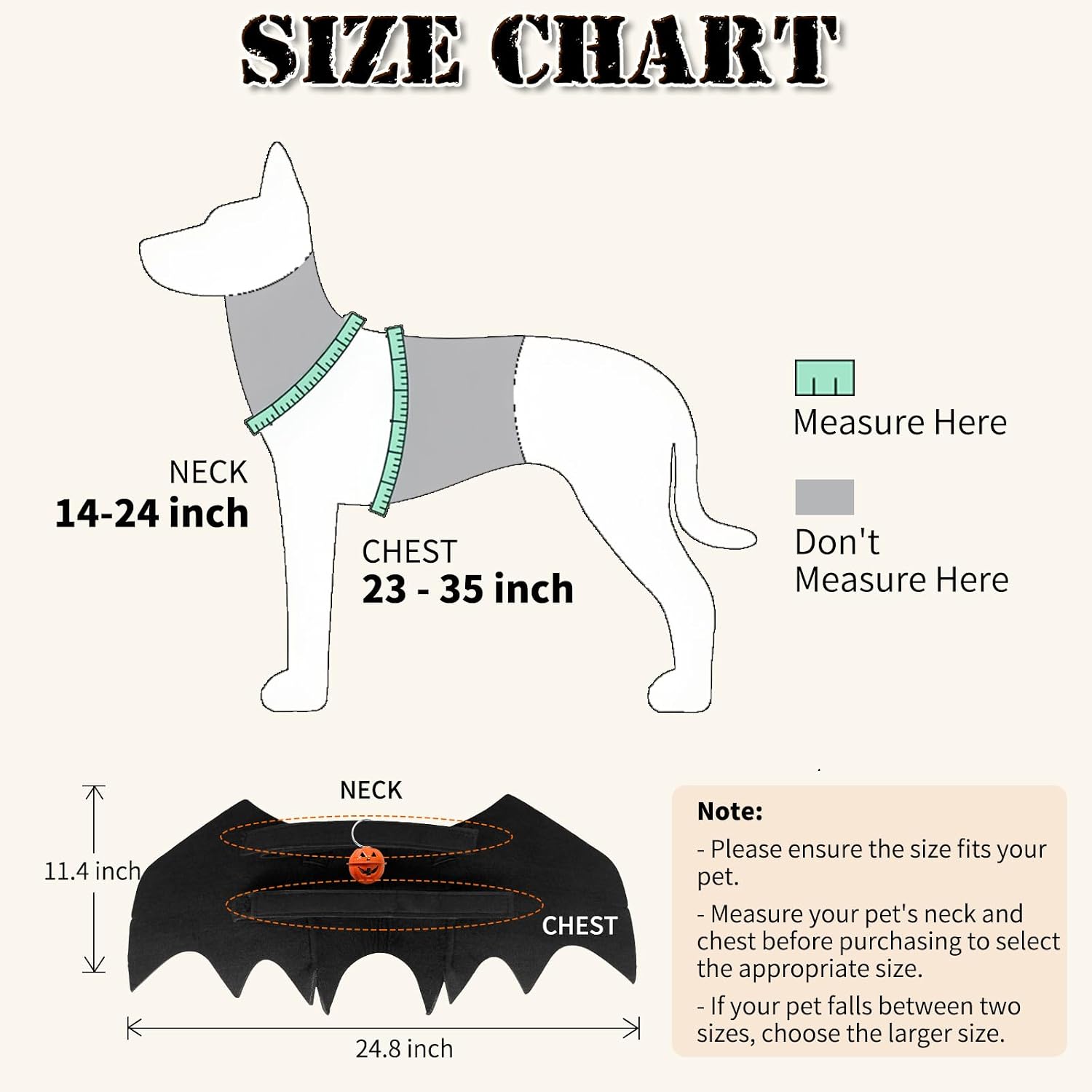 Detalle 2 de OLANRUN OL-Halloween-Dog Large Dog Bat Wings Costume with Skeleton Print