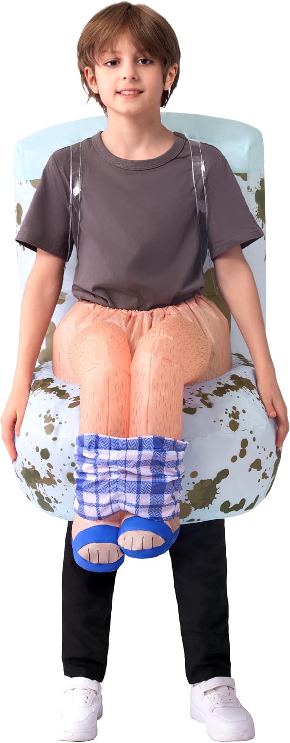 Detalle de Spooktacular Creations Kids’ Sitting-on-a-Toilet Inflatable Costume