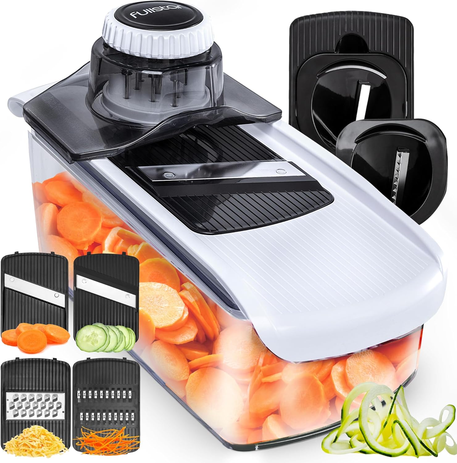 Detalle de Fullstar 6-in-1 Mandoline Slicer (White) with Safety Glove
