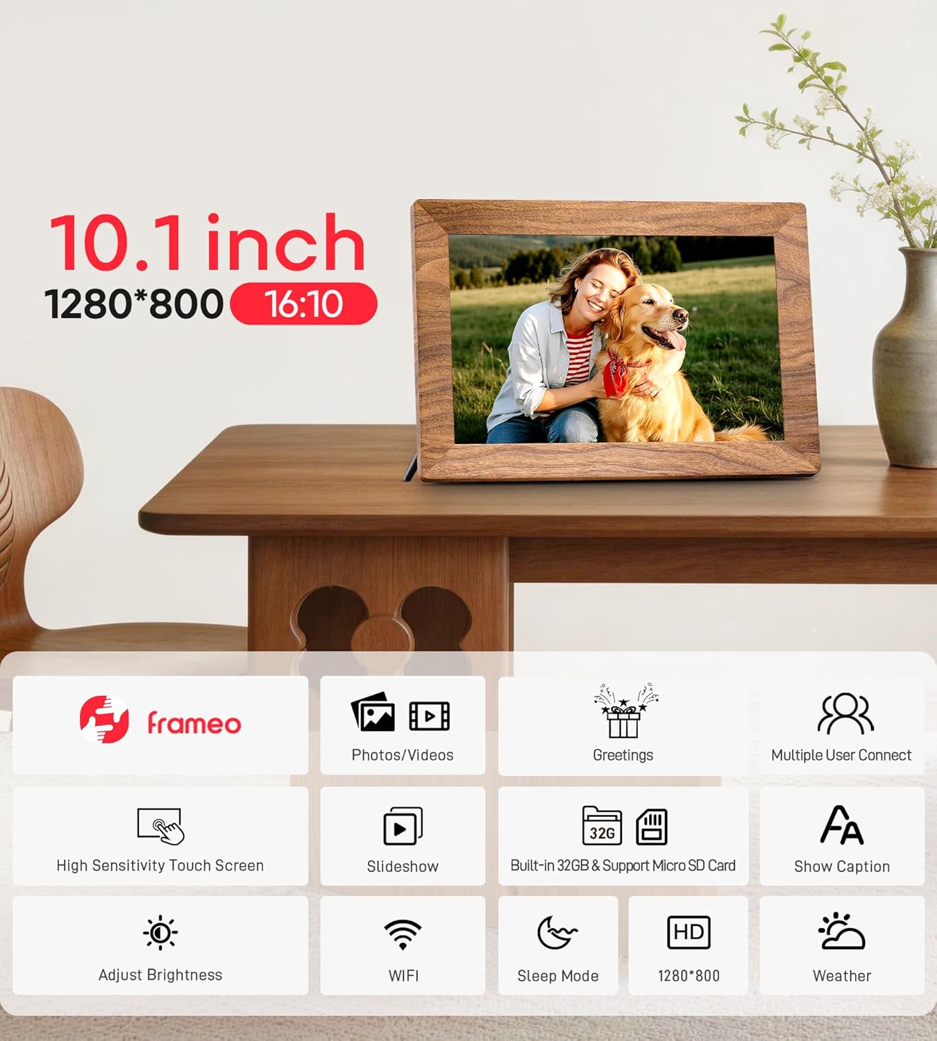 Thumbnail 5 de Frameo 10.1" Digital Picture Frame 32GB