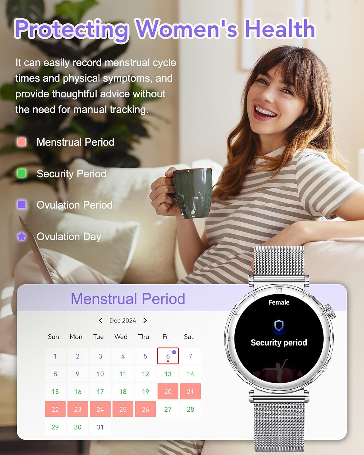 Detalle 2 de CIVO Smart Watches for Women Fitness 1.19-inch