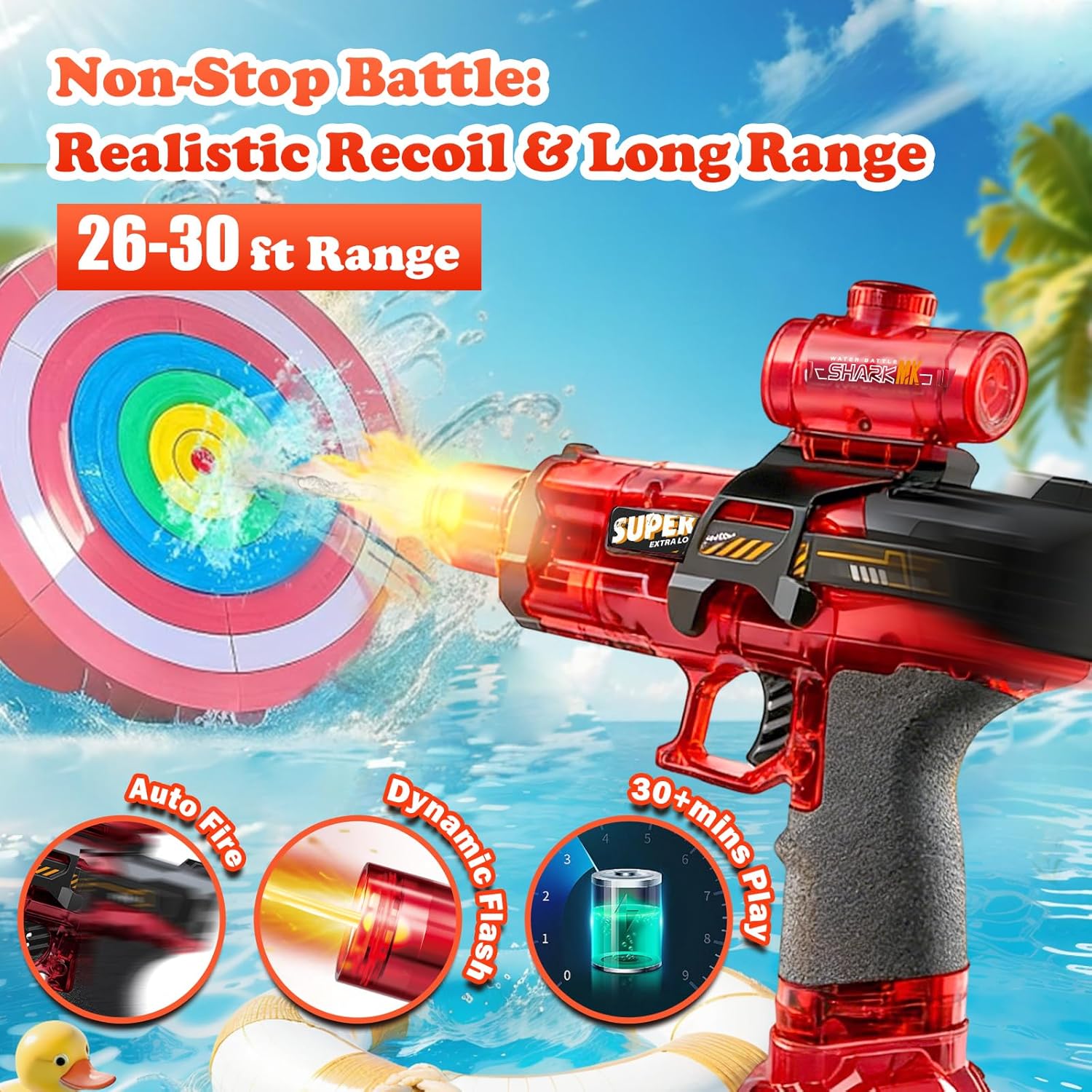 Thumbnail 1 de StimuVariety StimuVariety Electric Water Gun (2-pack) with LED lights and water-spray sound