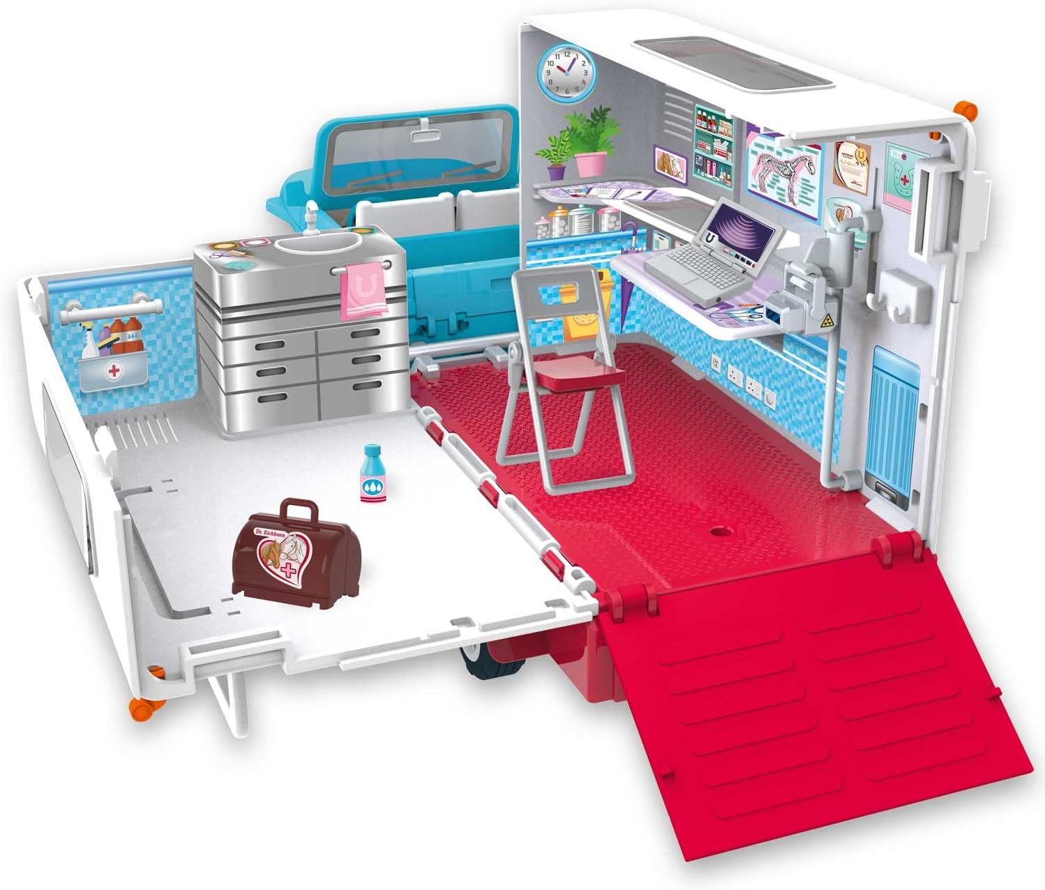 Thumbnail 2 de Kit de jeu mobile vétérinaire Bibi & Tina – Station vétérinaire CRAZE (à partir de 3 ans)