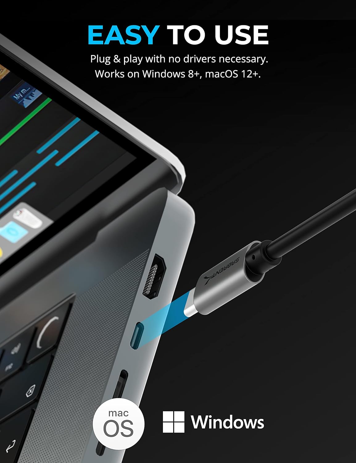Detalle de SABRENT USB-C Card Reader CR-CSDM