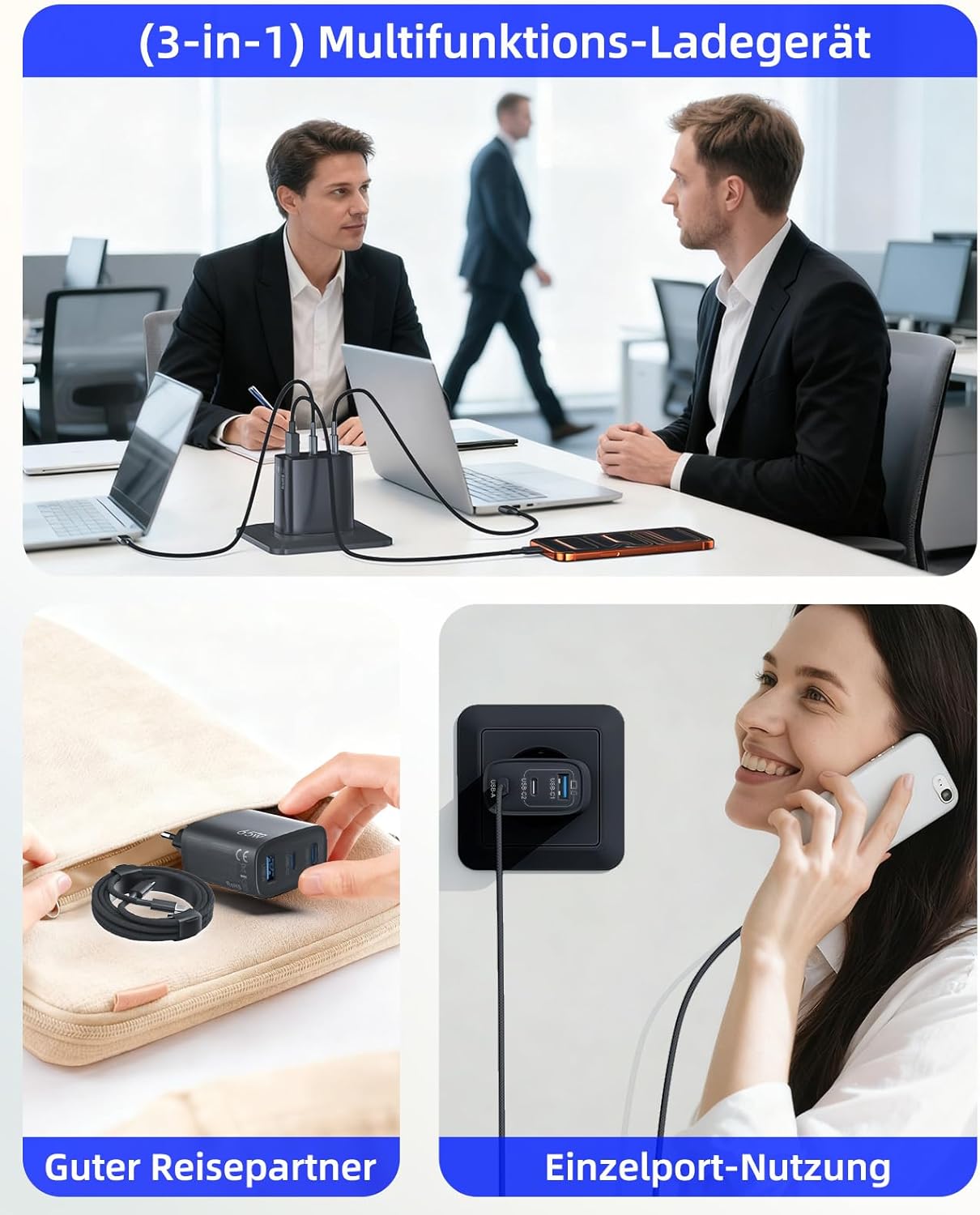 Thumbnail 5 de USB C Ladegerät 65W 3-Port