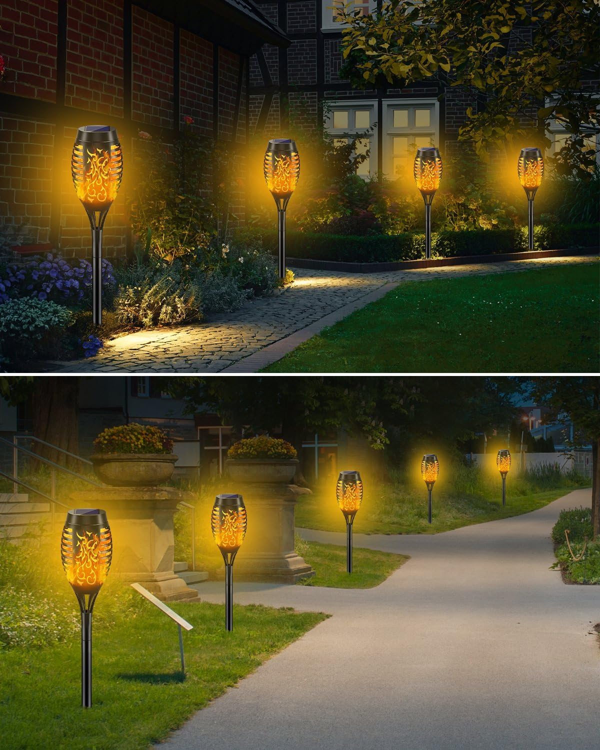 Thumbnail 6 de KALAHOL Solar Outdoor Garden Torch Lights (52cm) – 8 Pack, IP65 Flickering Flame Effect