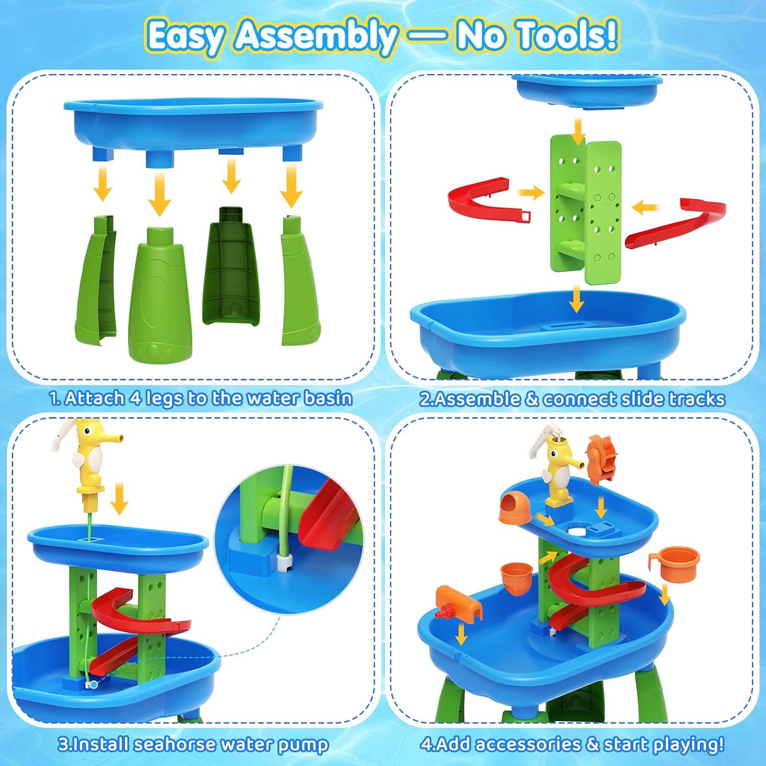Thumbnail 5 de Toddler Water Table - 28-Piece Sensory Water Play Set for Outdoor Fun