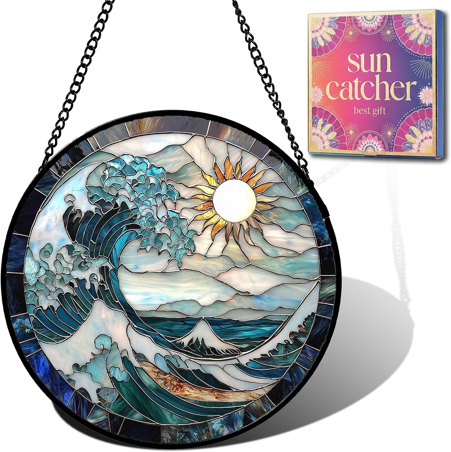 Detalle de Ocean Wave and Sun Acrylic Suncatcher 7.8-inch