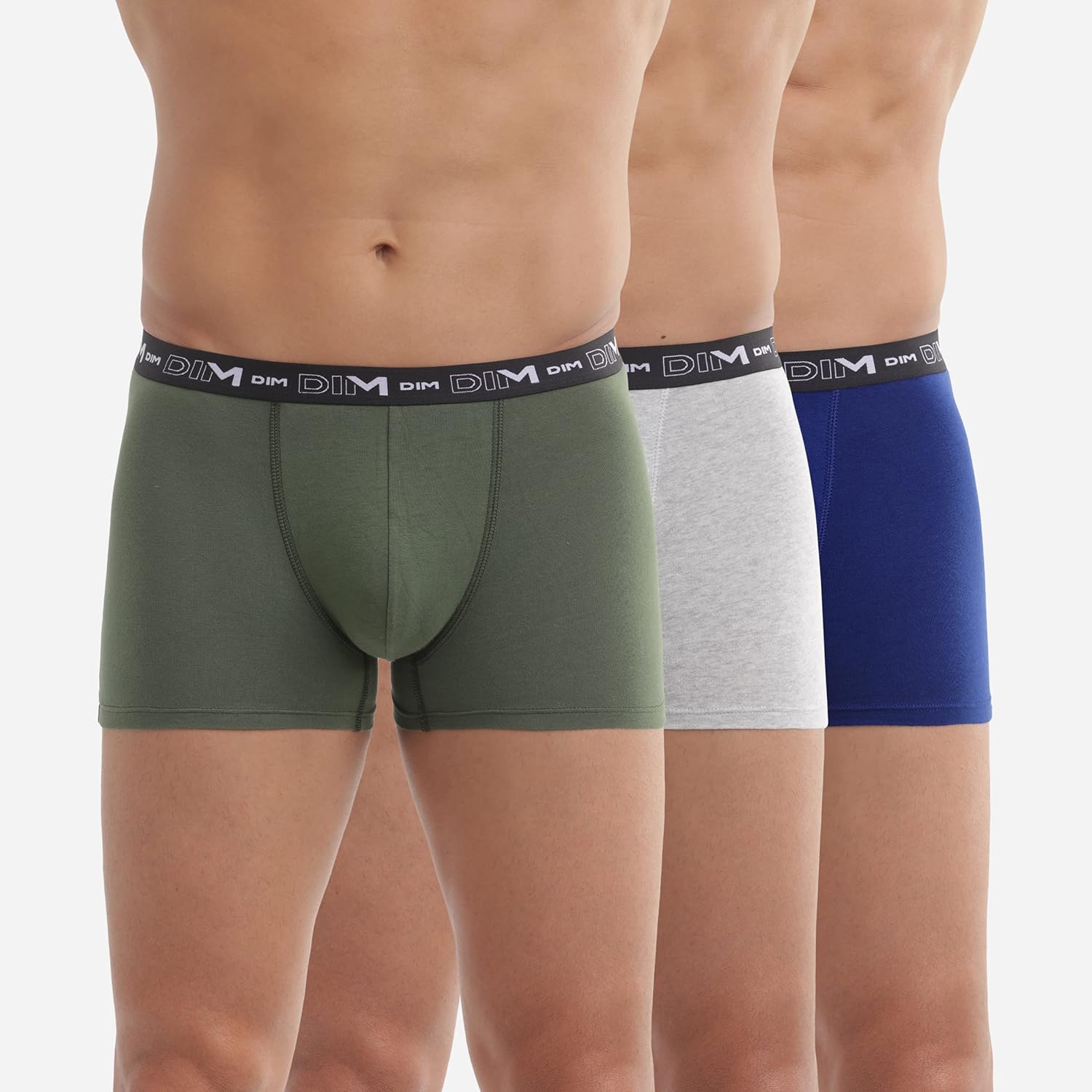 Detalle 2 de Lot de 3 boxers homme DIM en coton stretch respirant (sans étiquette)