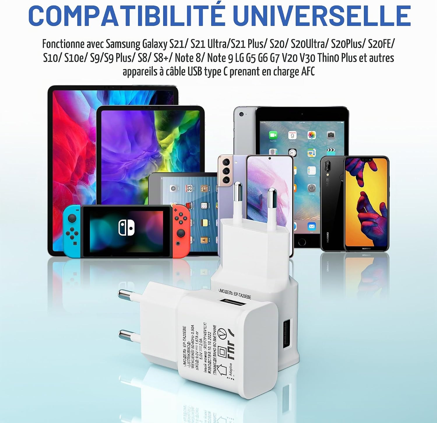 Thumbnail 2 de PUQAKE USB-C-snellader 15 W met USB-A-naar-USB-C-kabel van 1,5 m