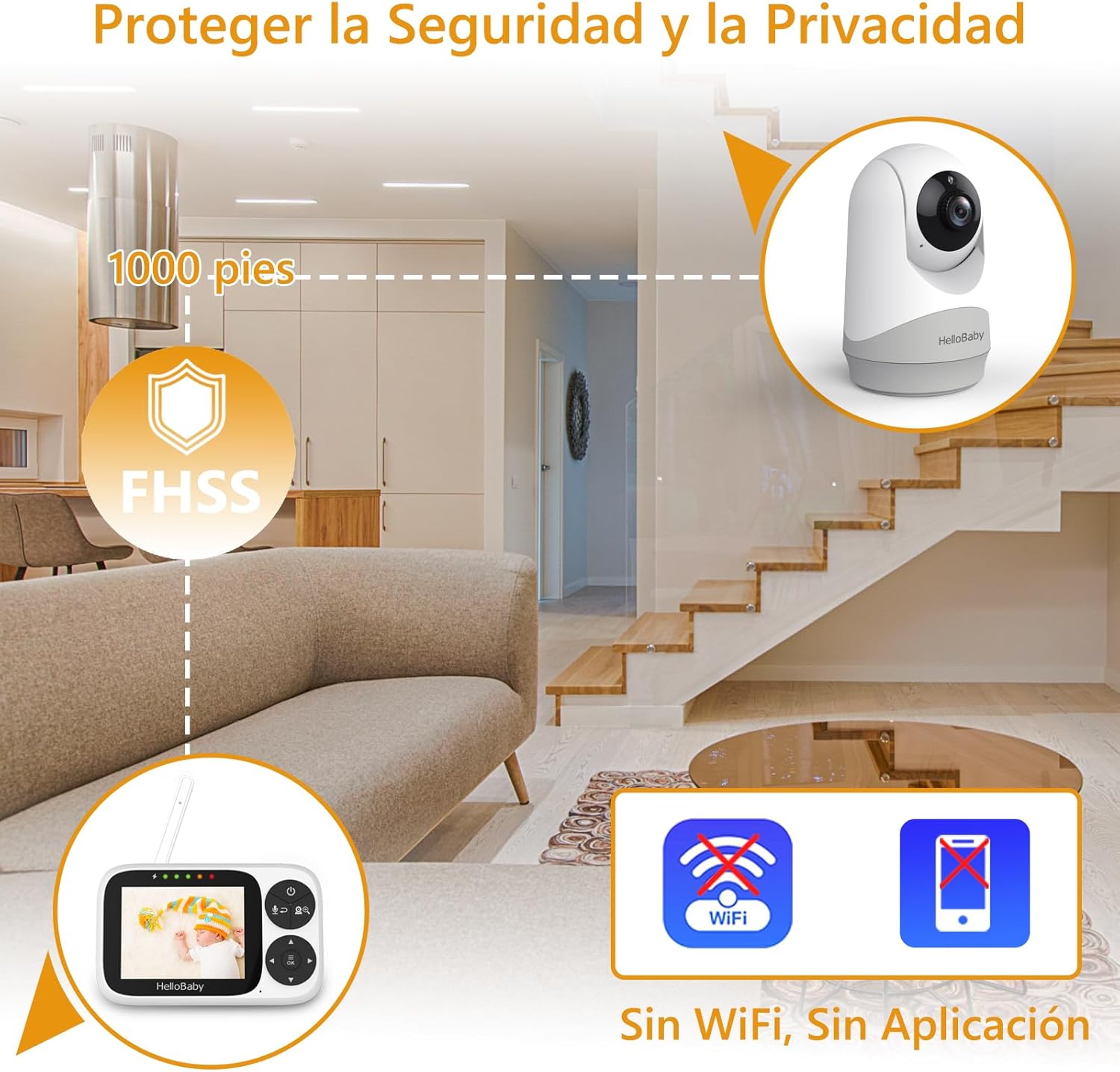 Thumbnail 1 de HelloBaby Cámara Vigilancia Bebe Monitor